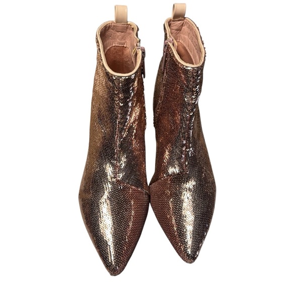 Unilody Pink Sequin Bootie Pumps Sz 6.5 - Picture 2 of 13